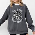 Raccoon Lover Comfort Colors Sweatshirt - Save the Trash Pandas Pepper