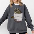 Raccoon Lover Sweatshirt - Cozy Comfort Colors Animal Design Pepper