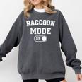 Raccoon Mode On Sweatshirt | Animal Lover's Cozy Trash Panda Gift Pepper
