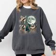 Raccoon Sweatshirt | Unique Howling at Moon Design | Casual Wear Pepper