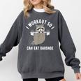 Raccoon Trash Panda Workout Sweatshirt - Unisex Gym Wear, Comfort Style Pepper