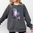 Raccoons Howling At Moon Sweatshirt - Cozy Unisex Comfort Colors Pepper