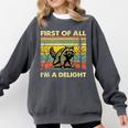 Retro Angry Raccoon Comfort Colors Sweatshirt - Animal Lover's Fun Pepper