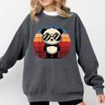 Retro Panda In Sunglasses BBQ Pool Party Panda Comfort Colors Sweatshirt Pepper