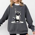 Retro Raccoon Rock Music Sweatshirt - Unisex Comfort & Style Pepper