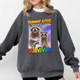 Tummy Ache Survivor Raccoon | Small Comfort Colors Sweatshirt Pepper