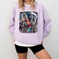 3 Raccoon Moon Sweatshirt | Comfort Colors | Boho Funny Meme Orchid