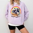 Adopt a Street Cat Raccoon Skunk Sweatshirt - Vintage Unisex Orchid
