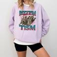 Autism Meme Comfort Colors Sweatshirt - Raccoon Design Orchid