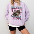 Autism Racoon Sweatshirt - Comfort Colors - Funny Meme Gift Orchid