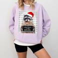 Christmas Raccoon Sweatshirt - Dear Santa, I Can Explain | Cozy Comfort Orchid