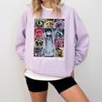 Feral Raccoon Meme Sweatshirt - Cozy Unisex Top for Humor Lovers Orchid