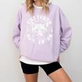 Gothic Raccoon Comfort Sweatshirt - Quirky Casual Wear Orchid
