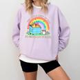 Groovy Raccoon Comfort Colors Sweatshirt – Quirky Retro Appeal Orchid
