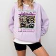 I'm Not Part Of The Problem Raccoon Meme Bootleg Comfort Colors Sweatshirt Orchid