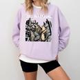 Let's Get Trashed Raccoon And Opossum Drinking Beer Comfort Colors Sweatshirt Orchid
