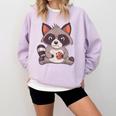 Raccoon Comfort Colors Sweatshirt | Cookie Lovers' Cozy Gear Orchid