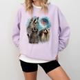 Raccoon Howling Sweatshirt - Unisex Comfort for All Ages Orchid