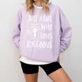 Raccoon Lover Comfort Colors Sweatshirt - Cute Just a Girl Theme Orchid