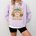 Raccoon Lovers Cozy Sweatshirt | Funny Animal Theme | Small Comfort Fit Orchid