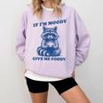 Raccoon Meme Sweatshirt - Cozy Comfort Colors for Food Lovers Orchid