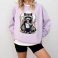 Raccoon Noodle Cup Unisex Sweatshirt - Fun Comfort Wear Orchid