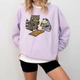 Raccoon & Opossum Pizza Sweatshirt | Unisex Streetwear | Size Variety Orchid