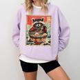 Raccoon Ramen Sweatshirt - Anime Style | Cozy Gift for Fans Orchid