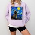 Raccoon Starry Night Sweatshirt - Van Gogh Inspired Art, Comfort Colors Orchid