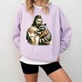 Raccoon Sunglasses Sweatshirt | Retro Animal Lover | Comfort Colors Orchid