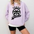 Raccoon Sweatshirt - Save The Trash Panda Meme - Cute & Cozy Comfort Orchid