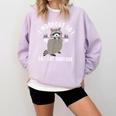 Raccoon Trash Panda Workout Sweatshirt - Unisex Gym Wear, Comfort Style Orchid