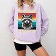 Raccoon Vintage Retro Sweatshirt - Unisex Comfort for All Ages Orchid