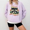 Retro Raccoon Comfort Sweatshirt - Fun & Cozy Design Orchid