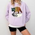 Retro Raccoon Sweatshirt - Moonlit Style Unisex Apparel Orchid