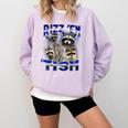 Rizz Em Autistic Raccoon | Cozy Comfort Colors Sweatshirt Orchid