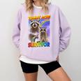 Tummy Ache Survivor Raccoon | Small Comfort Colors Sweatshirt Orchid