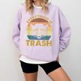 Vintage Raccoon Lovers Comfort Colors Sweatshirt - Cozy Retro Appeal Orchid