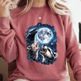 Animal Meme Comfort Colors Sweatshirt - Opossum Raccoon Skunk Design Crimson