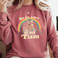 Autism Awareness Raccoon Unisex Sweatshirt | Comfort Colors Crimson