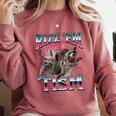 Autism Racoon Sweatshirt - Comfort Colors - Funny Meme Gift Crimson
