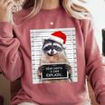 Christmas Raccoon Sweatshirt - Dear Santa, I Can Explain | Cozy Comfort Crimson