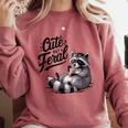 Feral Panda Raccoon Cozy Sweatshirt - Fun Animal Costume for All Crimson