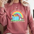 Groovy Raccoon Comfort Colors Sweatshirt – Quirky Retro Appeal Crimson