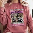 I'm Not Part Of The Problem Raccoon Meme Bootleg Comfort Colors Sweatshirt Crimson