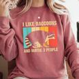 Raccoon Comfort Colors Sweatshirt - Unisex Introvert Style Crimson