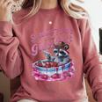 Raccoon Design Comfort Colors Sweatshirt - Fun Quirky Winter Wear Crimson