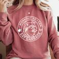Raccoon Gym Sweatshirt - Comfort Colors | Trash Panda Fitness Fun Crimson