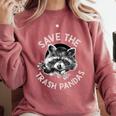 Raccoon Lover Comfort Colors Sweatshirt - Save the Trash Pandas Crimson