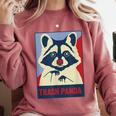 Raccoon Lover Comfort Colors Sweatshirt - Wildlife Cozy Design Crimson